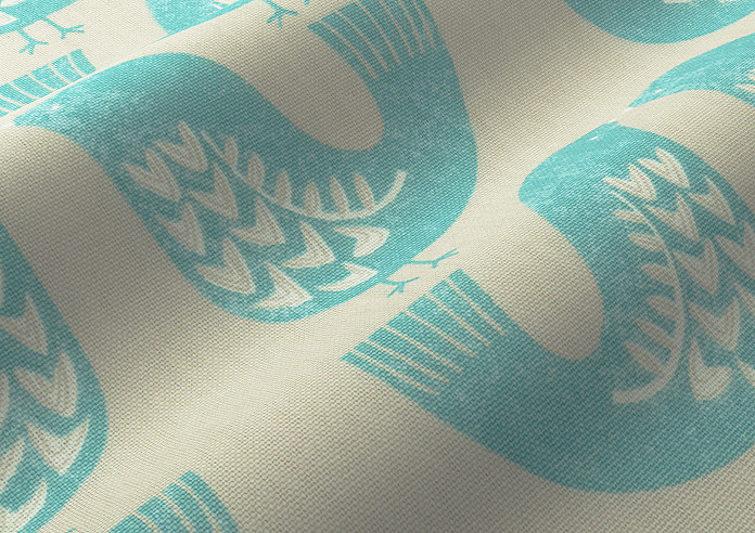 Scandi Birds, Aqua - Roman Blind - Image 4